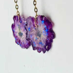 Pendientes Anémona Morada