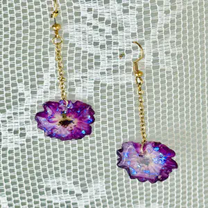 Pendientes Anémona Morada