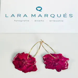 Pendientes Hortensia Fucsia