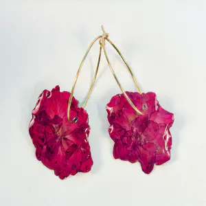 Pendientes Hortensia Fucsia