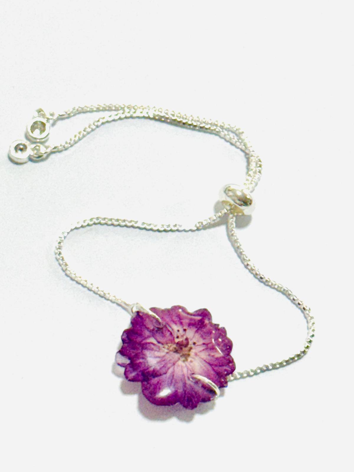 Pulsera Flor Morada