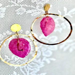 Set Pensamiento Amarillo y Azul — Collar + Pendientes